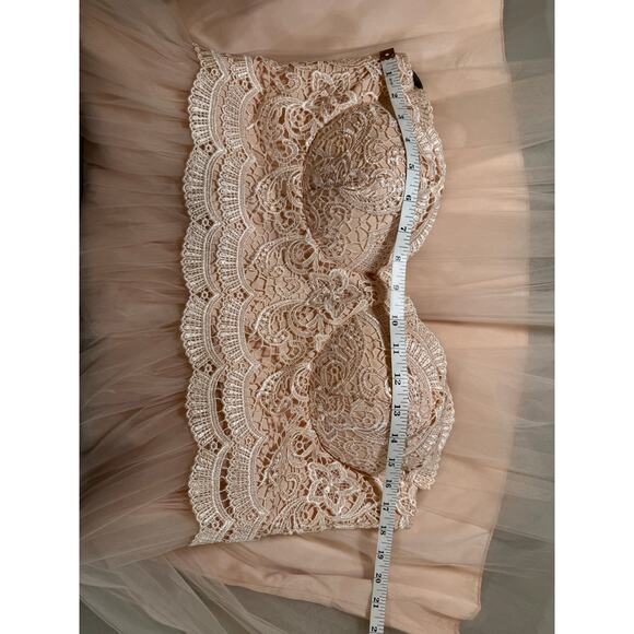 NWT London Dress Co. Peach Lace Homecoming Dress - Size 10 - Picture 10 of 10